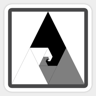 3D Animator 3D Printing geometry black and white triangles Sticker